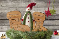 Christmas felt boots with characters. SVG for cutting Product Image 3