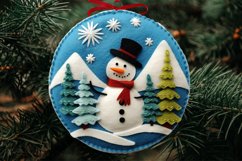 Snowman Ornament Bundle | Felt Christmas Ornaments Png Product Image 7