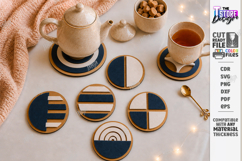 Felt Hot Pad Laser Cut Bundle | Geometric Trivet and Coaster Product Image 2