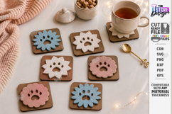 Felt Hot Pad Laser Cut Bundle | Geometric Trivet and Coaster Product Image 10