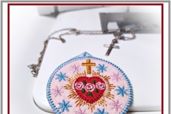 Felt ITH Christian heart with cross stars design in the hoop Product Image 2