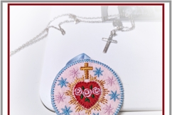 Felt ITH Christian heart with cross stars design in the hoop Product Image 4