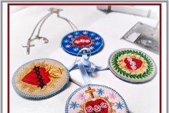 Felt ITH Christian heart with cross stars design in the hoop Product Image 6