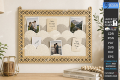 Felt Notes and Photo Organizer Laser Cut | House Wall Board Product Image 1