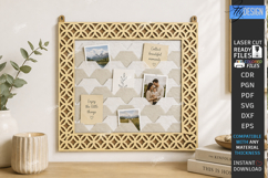 Felt Notes and Photo Organizer Laser Cut | House Wall Board Product Image 1