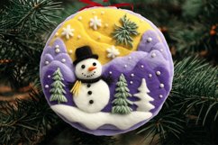 Colorful Snowman Ornament Bundle Png | Felt Christmas Png Product Image 7