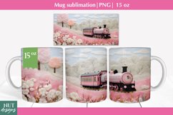 Felted 3d mug wrap, Floral mug sublimation, 15oz Mug wrap Product Image 1