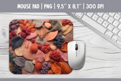 Autumn Leaves Wool Texture Mouse Pad Sublimation Design PNG Product Image 1