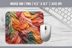 Autumn Leaves Wool Texture Mouse Pad Sublimation Design PNG Product Image 1