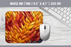 Autumn Leaves Wool Texture Mouse Pad Sublimation Design PNG Product Image 1