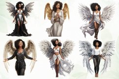 Female Black Angel Sublimation Clipart Product Image 4
