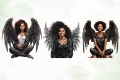 Female Black Angel Sublimation Clipart Product Image 2
