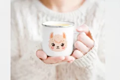 Cute baby llama face. SVG, PNG, EPS. Cut file. Product Image 5