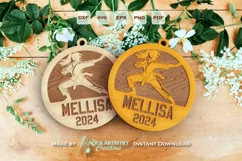 Female Karate Wood Ornament Laser Cut SVG Template Product Image 1