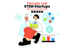 10 Female Led STEM Startups Illustration Product Image 1