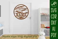 Swimming female name sign, SVG, sports themed wall art Product Image 2