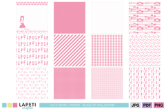 Cute girl scrapbook paper for planners and crafts