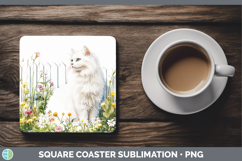 GorgeousFence Cats Square Coaster design.