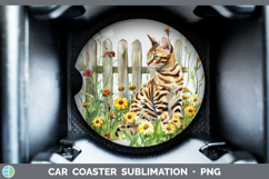 GorgeousFence Cats Car Coaster design.