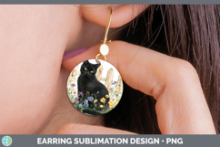 GorgeousFence Cats Round Earrings design.