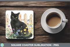GorgeousFence Cats Square Coaster design.