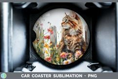 GorgeousFence Cats Car Coaster design.