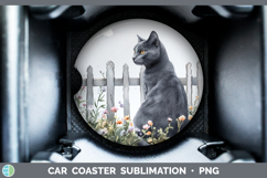 GorgeousFence Cats Car Coaster design.