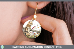 GorgeousFence Cats Round Earrings design.