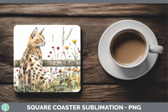 GorgeousFence Cats Square Coaster design.