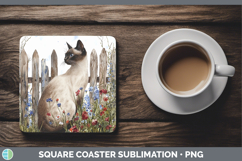 GorgeousFence Cats Square Coaster design.