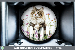 GorgeousFence Cats Car Coaster design.