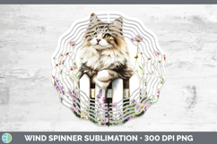 GorgeousFence Cats Wind Spinner design.