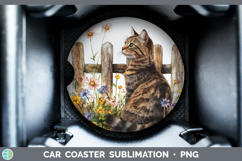 GorgeousFence Cats Car Coaster design.