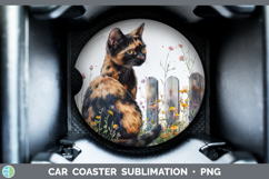 GorgeousFence Cats Car Coaster design.