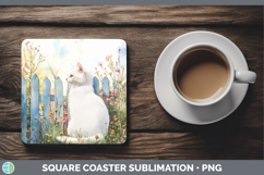 GorgeousFence Cats Square Coaster design.