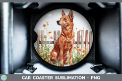 GorgeousFence Dogs 01 Car Coaster design.