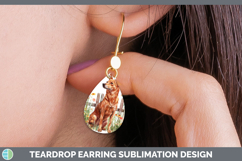GorgeousFence Dogs 01 Teardrop Earrings design.