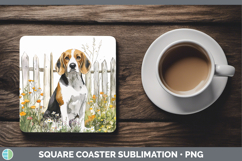 GorgeousFence Dogs 01 Square Coaster design.