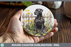 GorgeousFence Dogs 01 Round Coaster design.