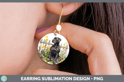 GorgeousFence Dogs 01 Round Earrings design.