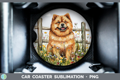 GorgeousFence Dogs 01 Car Coaster design.