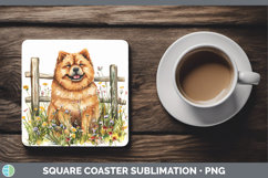 GorgeousFence Dogs 01 Square Coaster design.