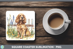 GorgeousFence Dogs 01 Square Coaster design.
