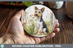 GorgeousFence Dogs 01 Round Coaster design.