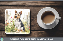 GorgeousFence Dogs 01 Square Coaster design.