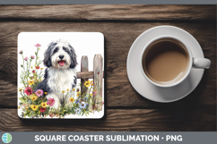 GorgeousFence Dogs 01 Square Coaster design.