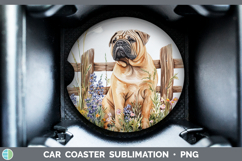 GorgeousFence Dogs 01 Car Coaster design.