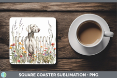 GorgeousFence Dogs 01 Square Coaster design.