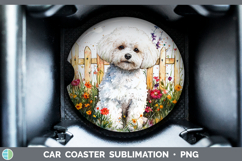 GorgeousFence Dogs 02 Car Coaster design.