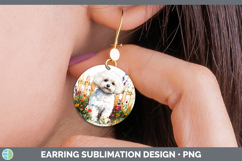 GorgeousFence Dogs 02 Round Earrings design.